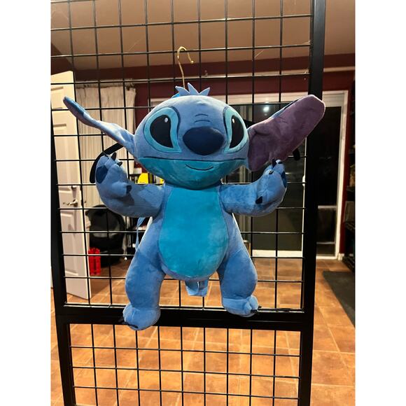 Disney Stitch Full Body Plush Backpack 16" w/Ears Sitting - Picture 2 of 8